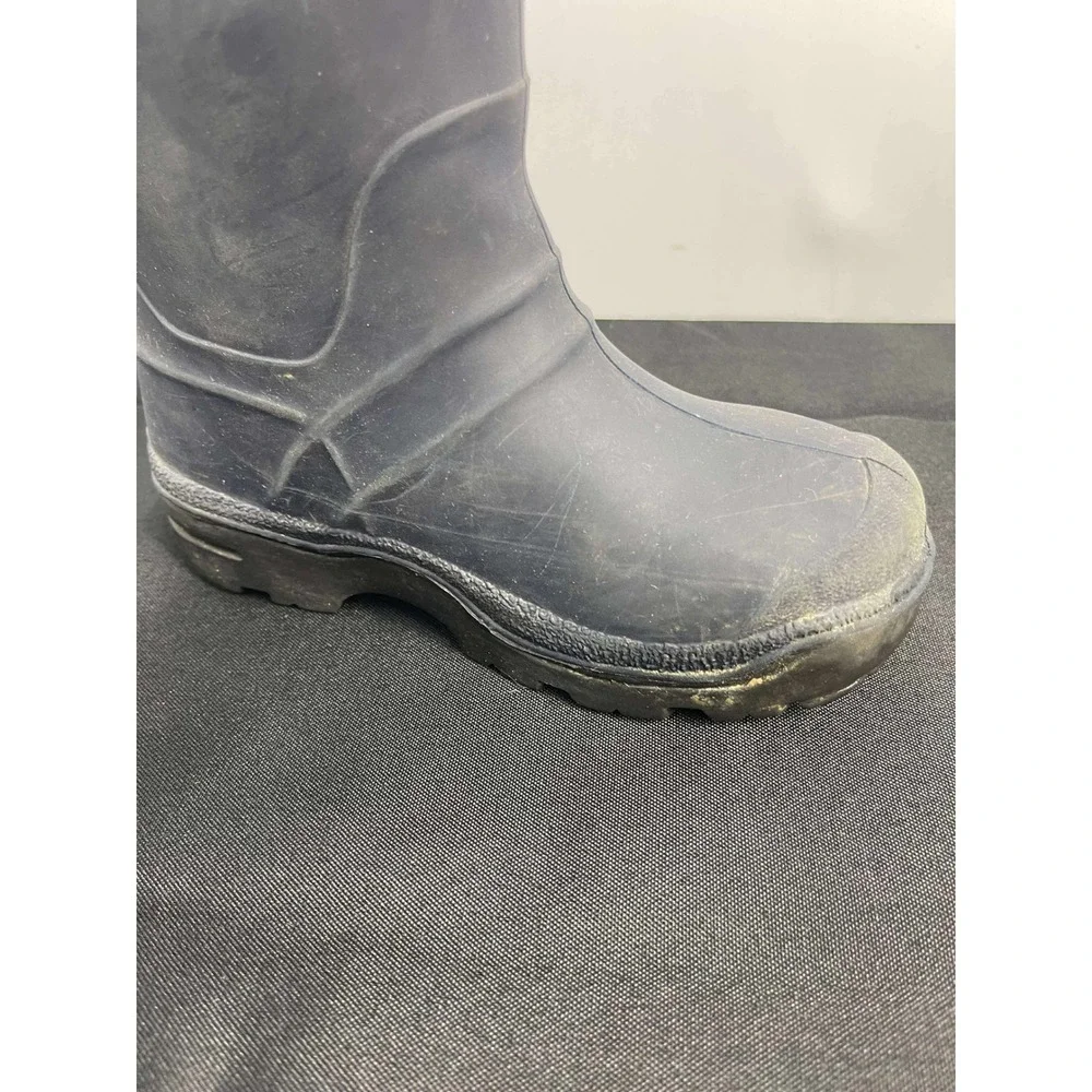 Kids Blue Rubber‎ Rain Boots with Drawstring Cuff Size 11
